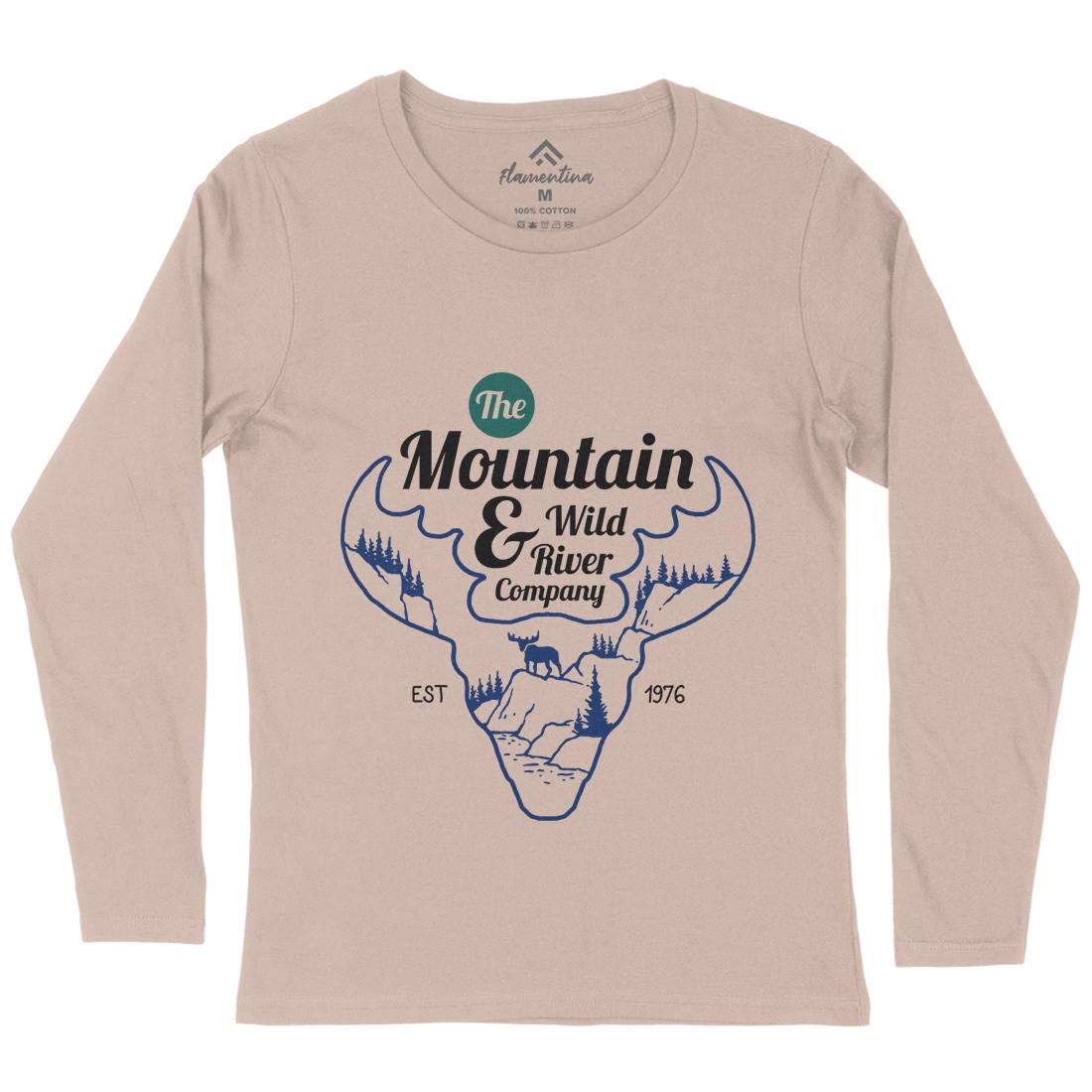 Moose Womens Long Sleeve T-Shirt Animals C750