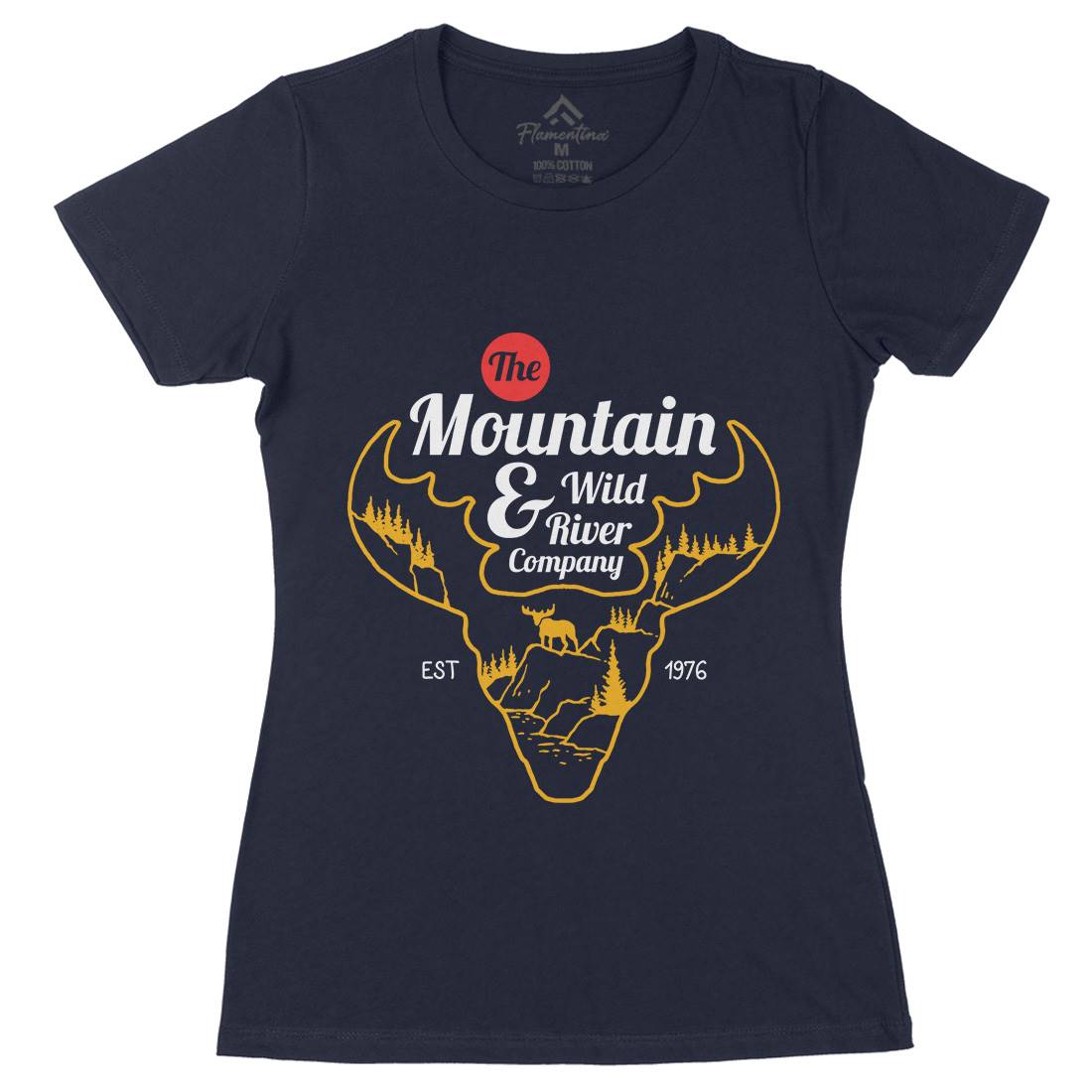 Moose Womens Organic Crew Neck T-Shirt Animals C750