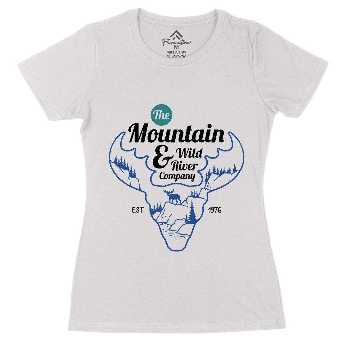 Moose Womens Organic Crew Neck T-Shirt Animals C750