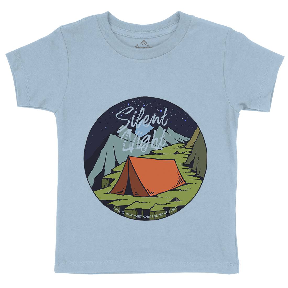 Night Camp Kids Crew Neck T-Shirt Nature C751