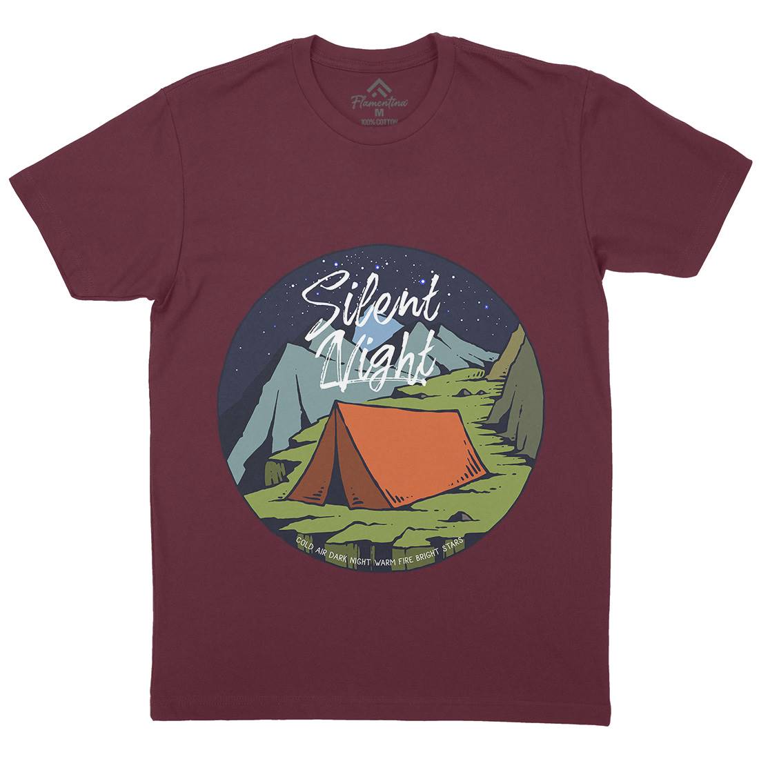 Night Camp Mens Crew Neck T-Shirt Nature C751