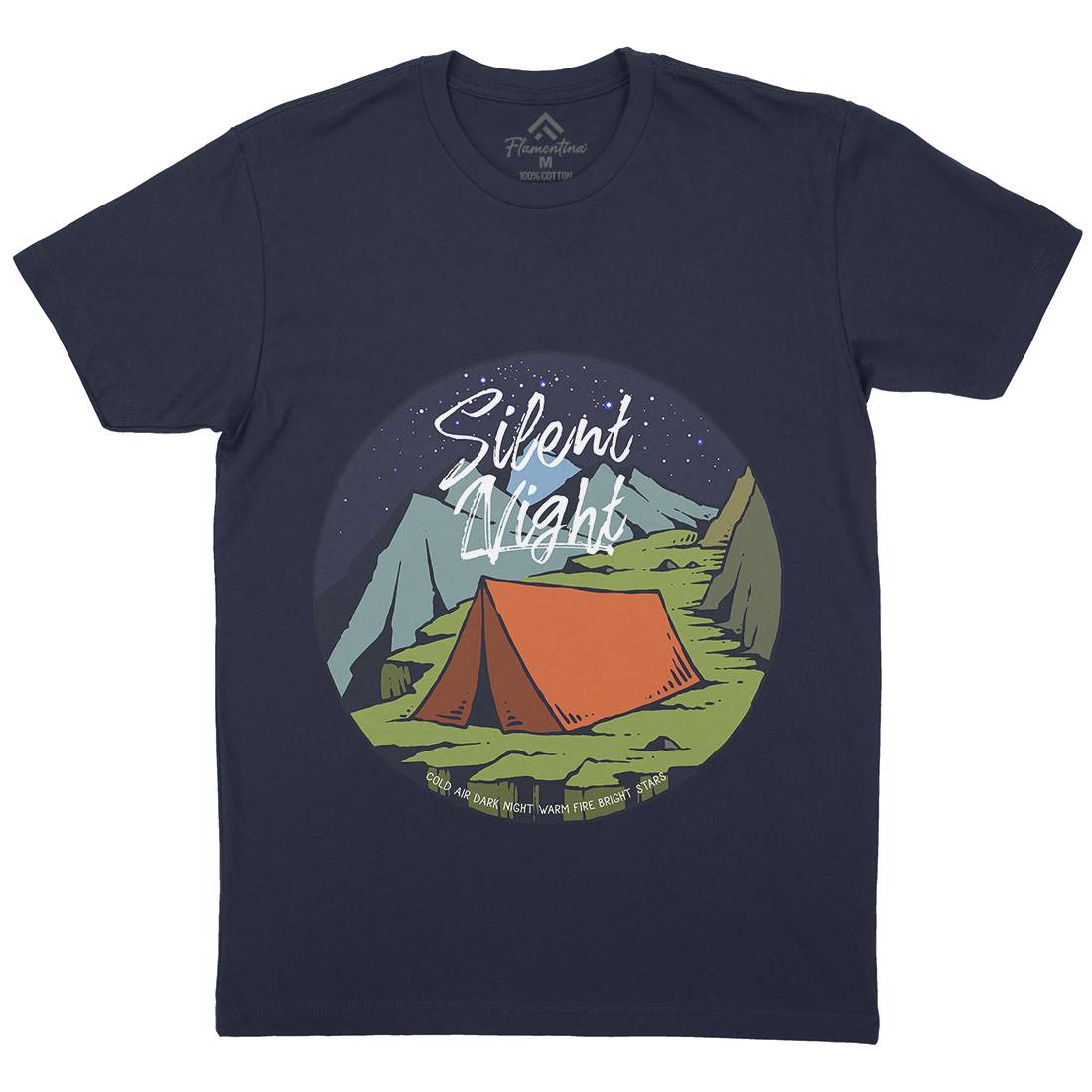 Night Camp Mens Organic Crew Neck T-Shirt Nature C751