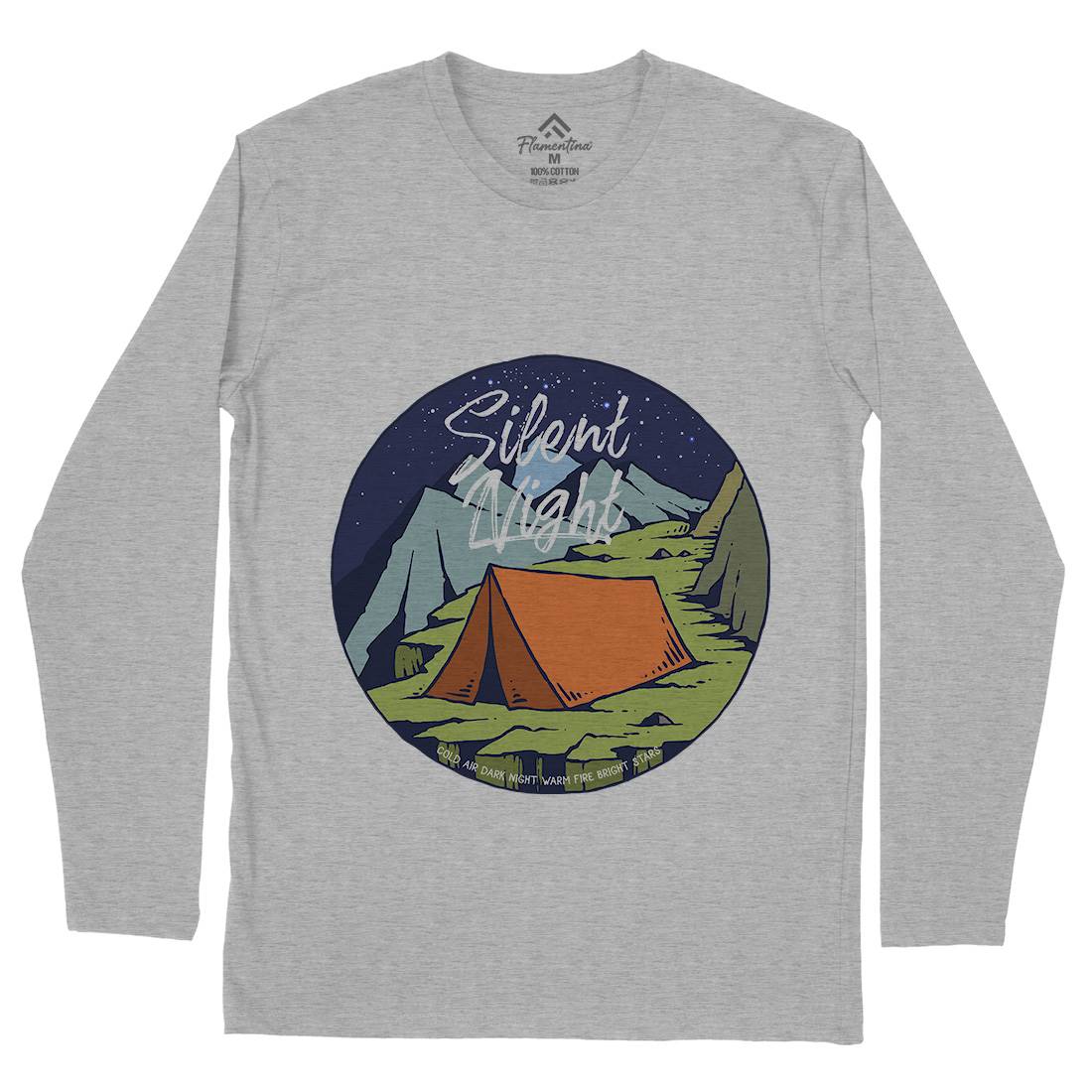 Night Camp Mens Long Sleeve T-Shirt Nature C751