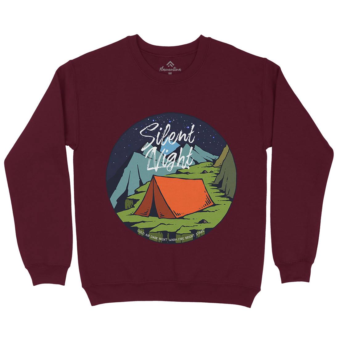 Night Camp Mens Crew Neck Sweatshirt Nature C751