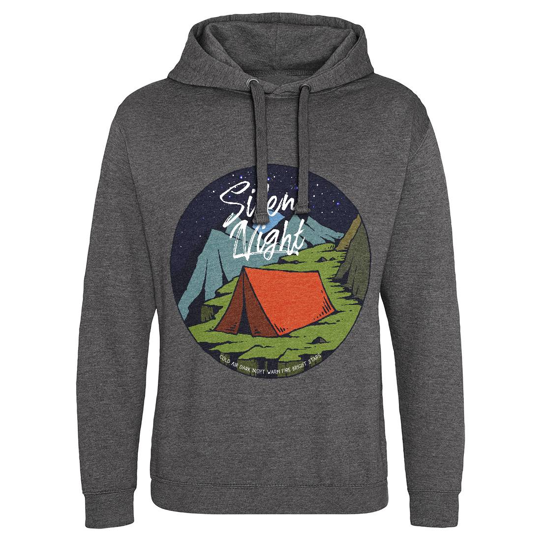 Night Camp Mens Hoodie Without Pocket Nature C751