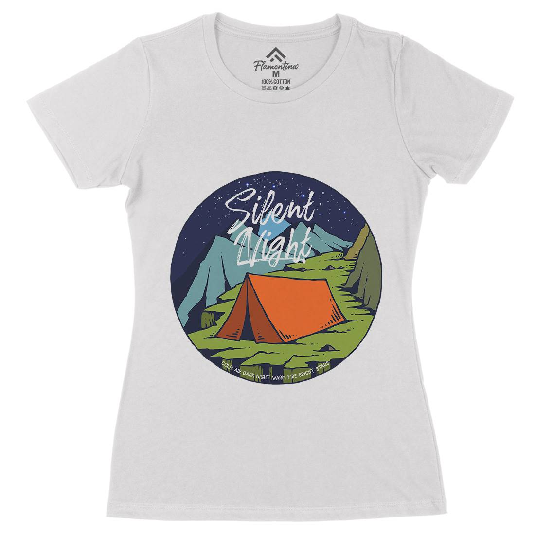 Night Camp Womens Organic Crew Neck T-Shirt Nature C751