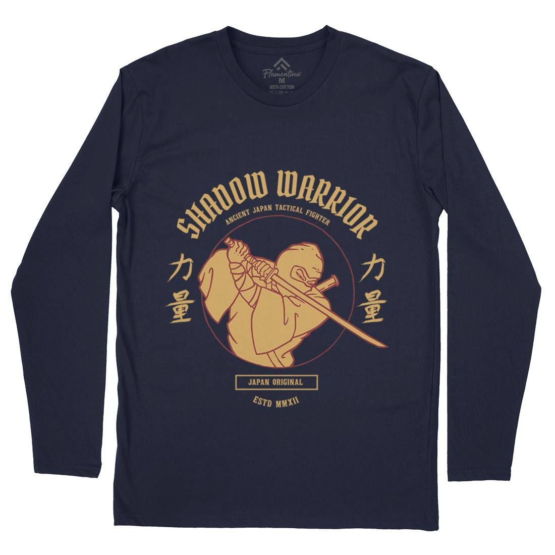 Ninja Mens Long Sleeve T-Shirt Warriors C752