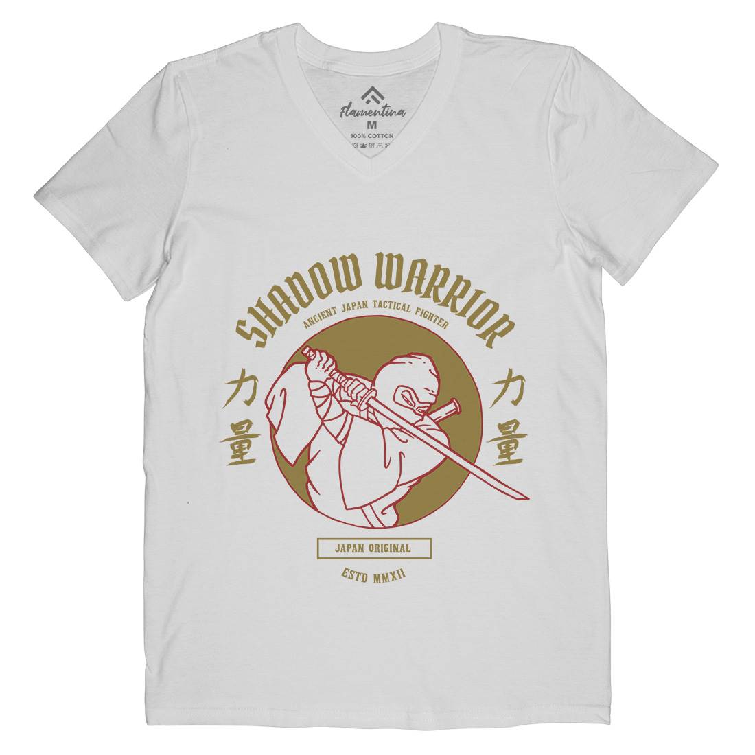Ninja Mens V-Neck T-Shirt Warriors C752