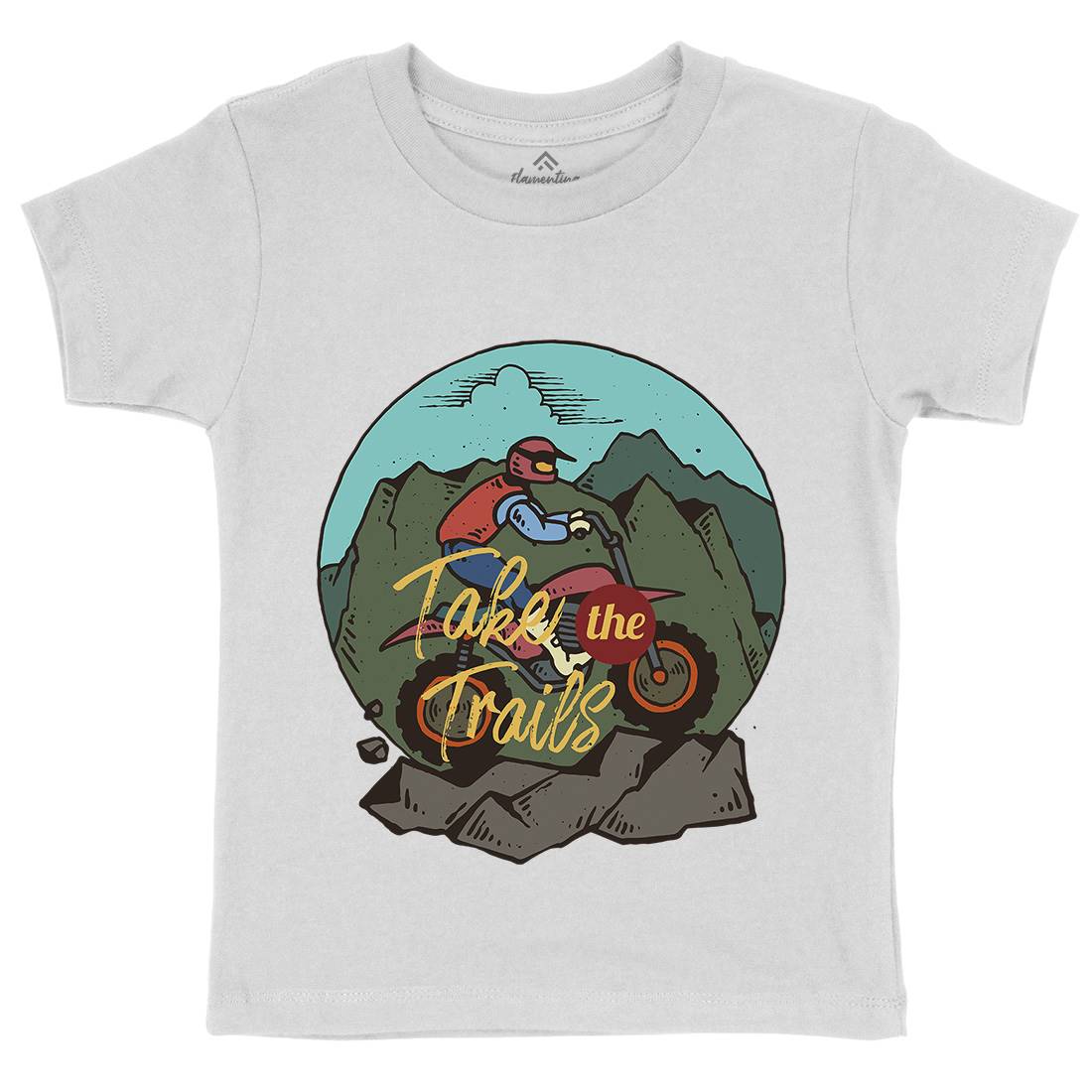 Offroad Moto Kids Organic Crew Neck T-Shirt Motorcycles C753