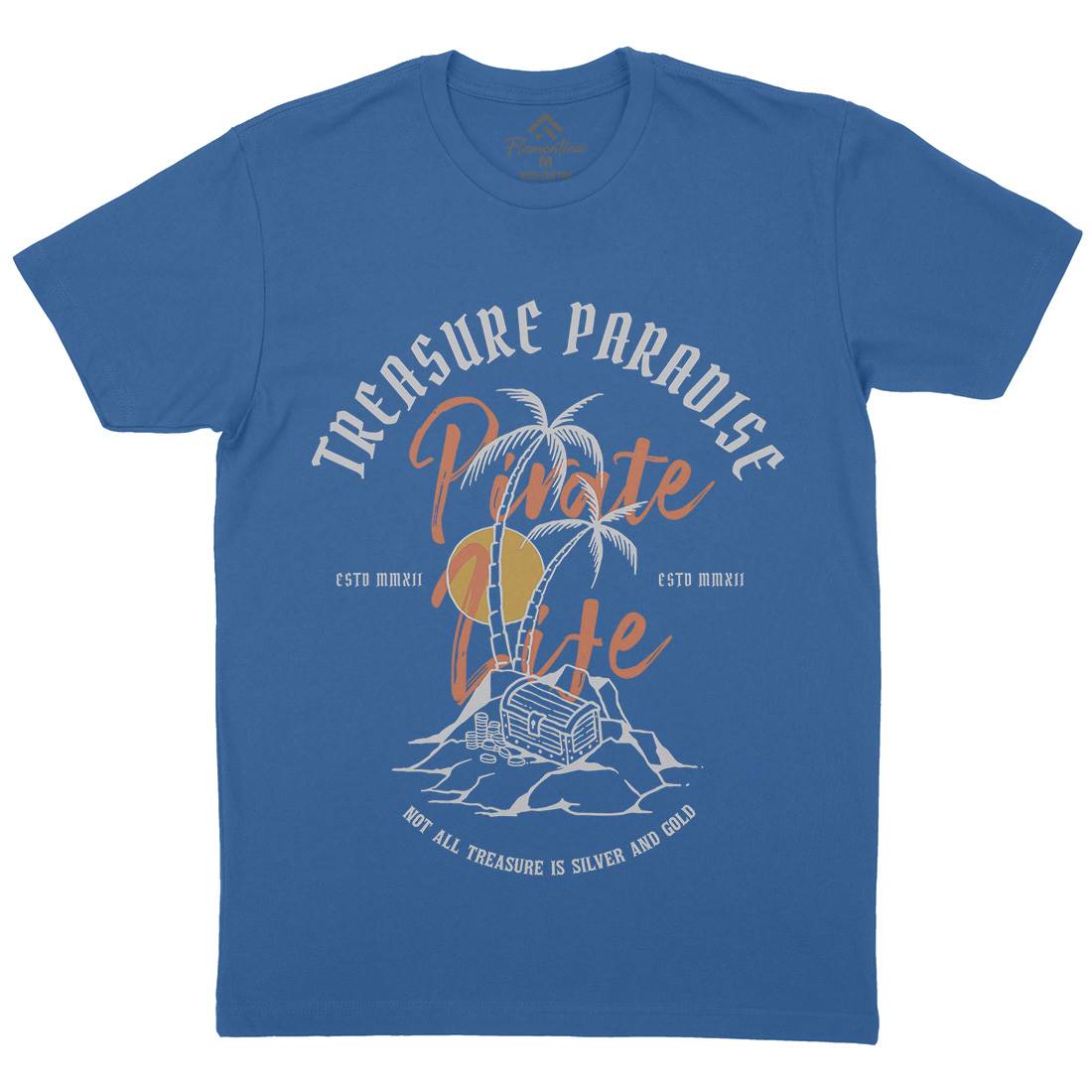 Palm Island Mens Organic Crew Neck T-Shirt Nature C754