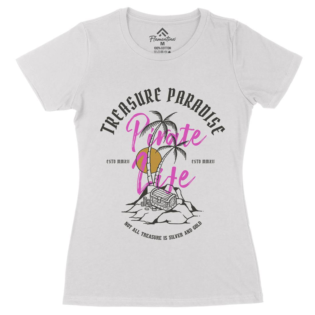 Palm Island Womens Organic Crew Neck T-Shirt Nature C754