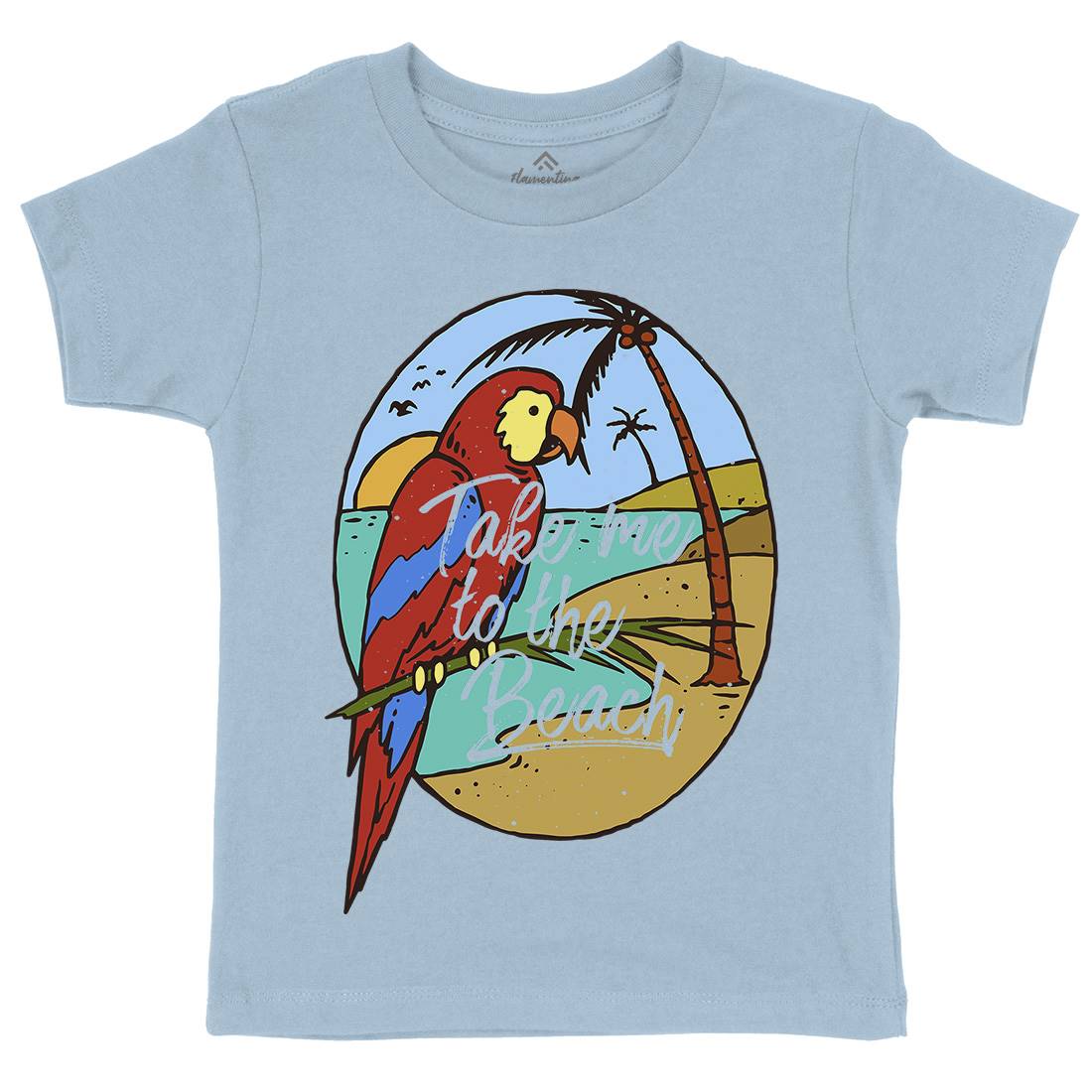 Paradise Bird Kids Crew Neck T-Shirt Nature C755