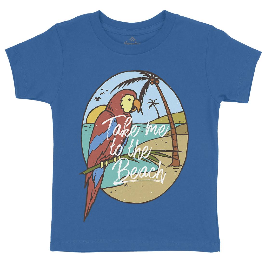 Paradise Bird Kids Crew Neck T-Shirt Nature C755