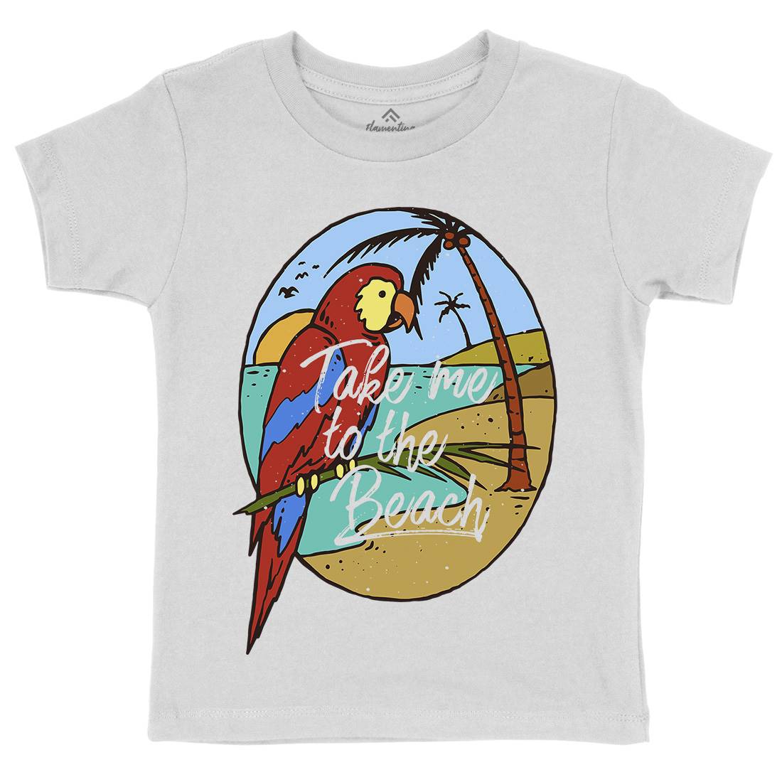 Paradise Bird Kids Organic Crew Neck T-Shirt Nature C755