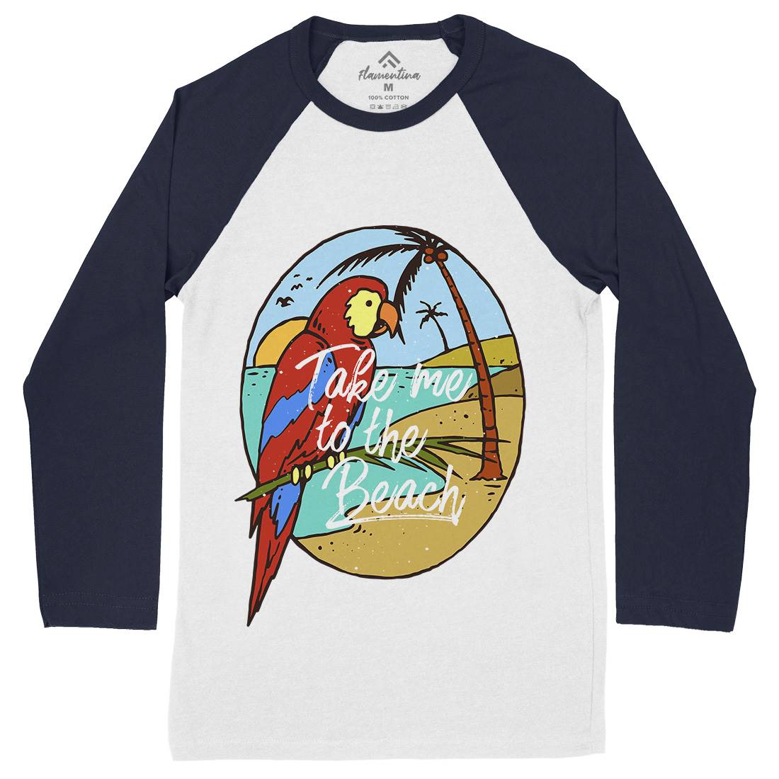 Paradise Bird Mens Long Sleeve Baseball T-Shirt Nature C755