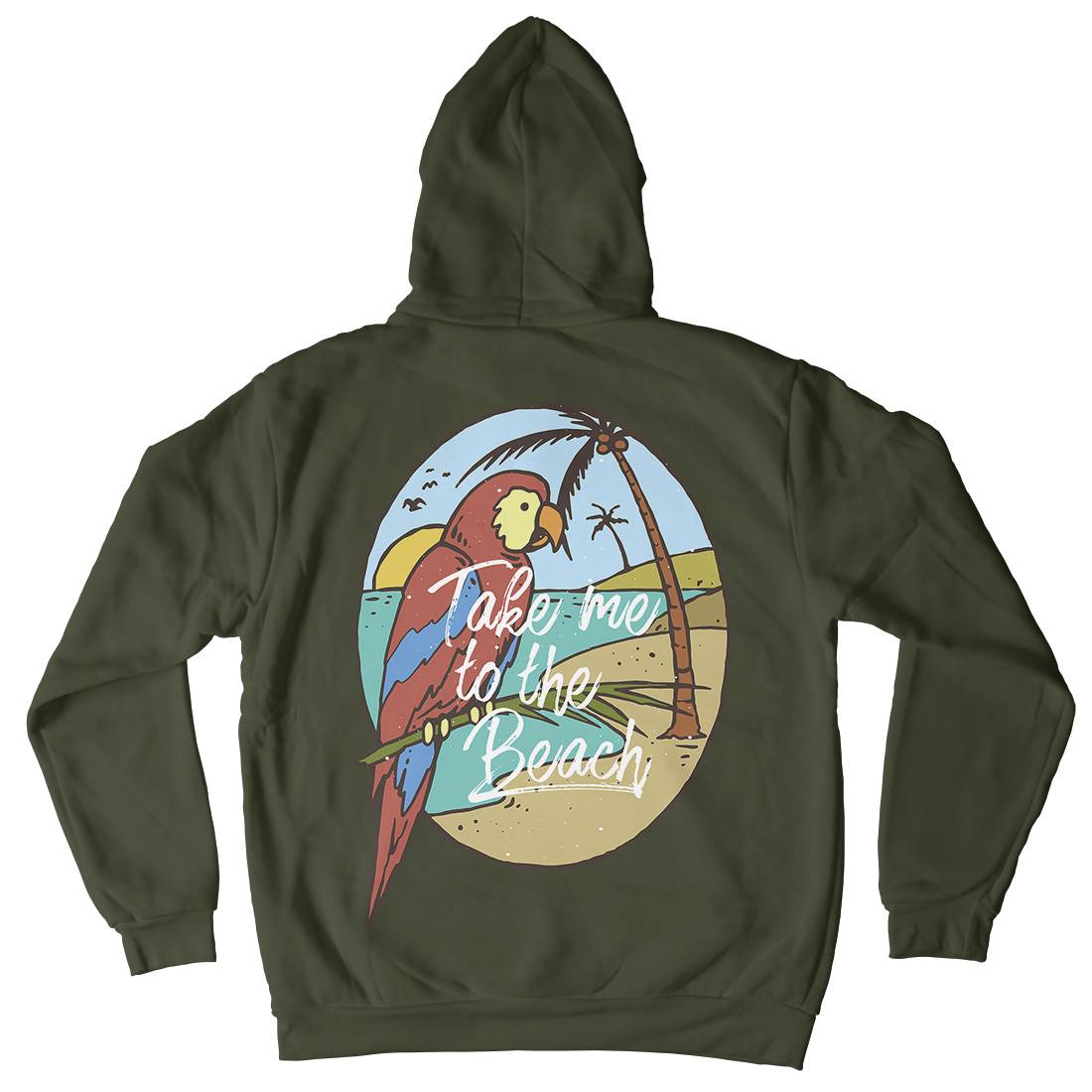 Paradise Bird Kids Crew Neck Hoodie Nature C755