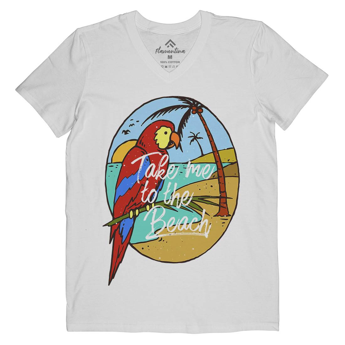 Paradise Bird Mens V-Neck T-Shirt Nature C755