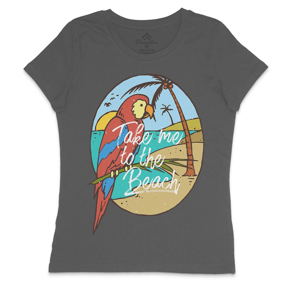 Paradise Bird Womens Crew Neck T-Shirt Nature C755