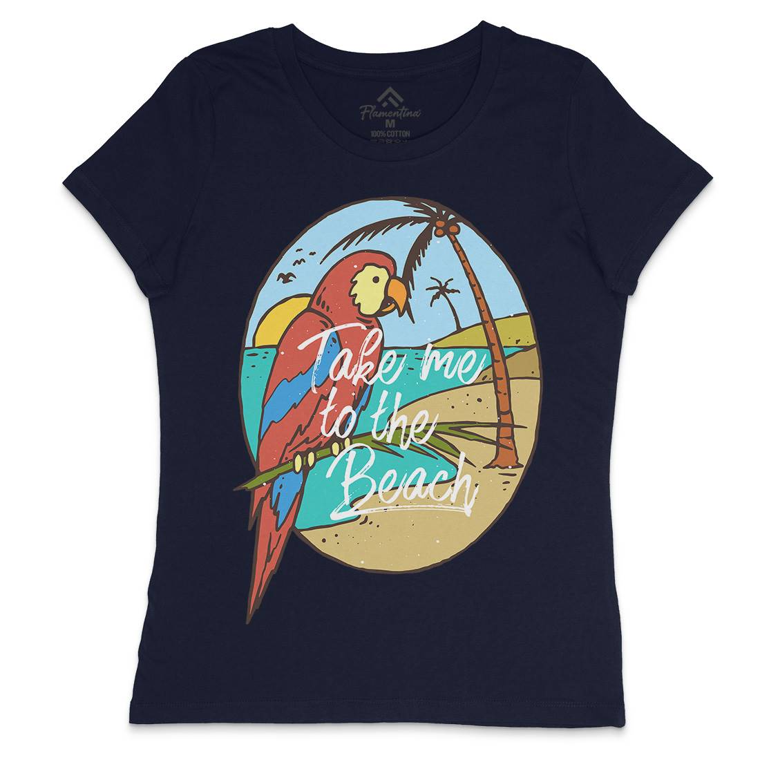 Paradise Bird Womens Crew Neck T-Shirt Nature C755