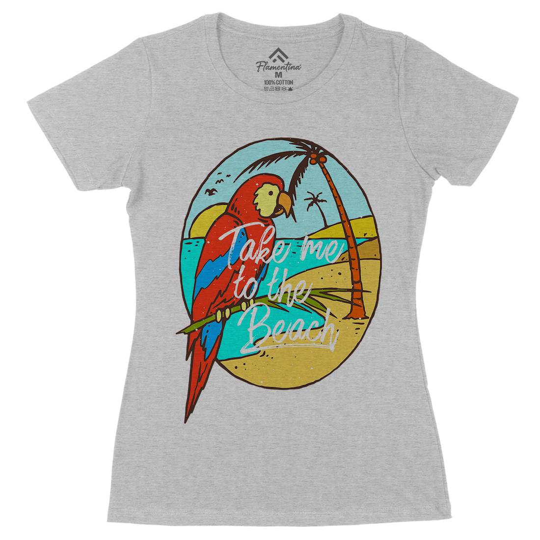 Paradise Bird Womens Organic Crew Neck T-Shirt Nature C755