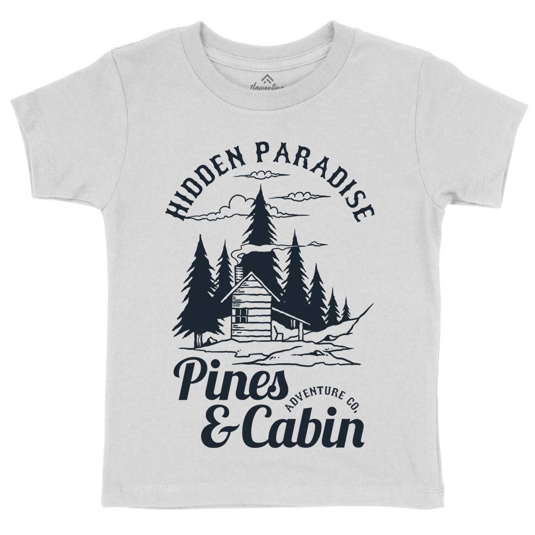Pines And Cabin Kids Organic Crew Neck T-Shirt Nature C756