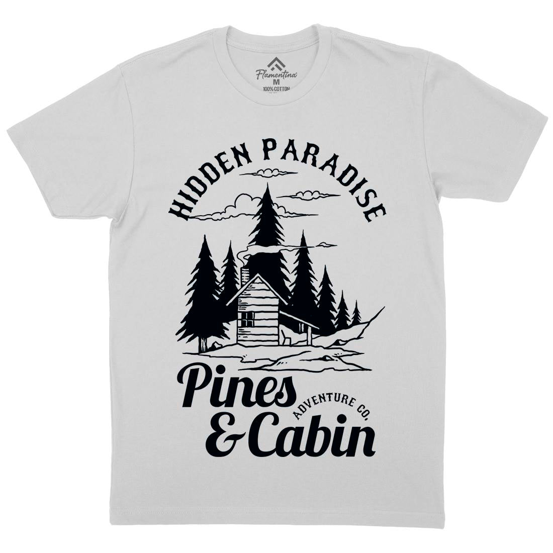 Pines And Cabin Mens Crew Neck T-Shirt Nature C756