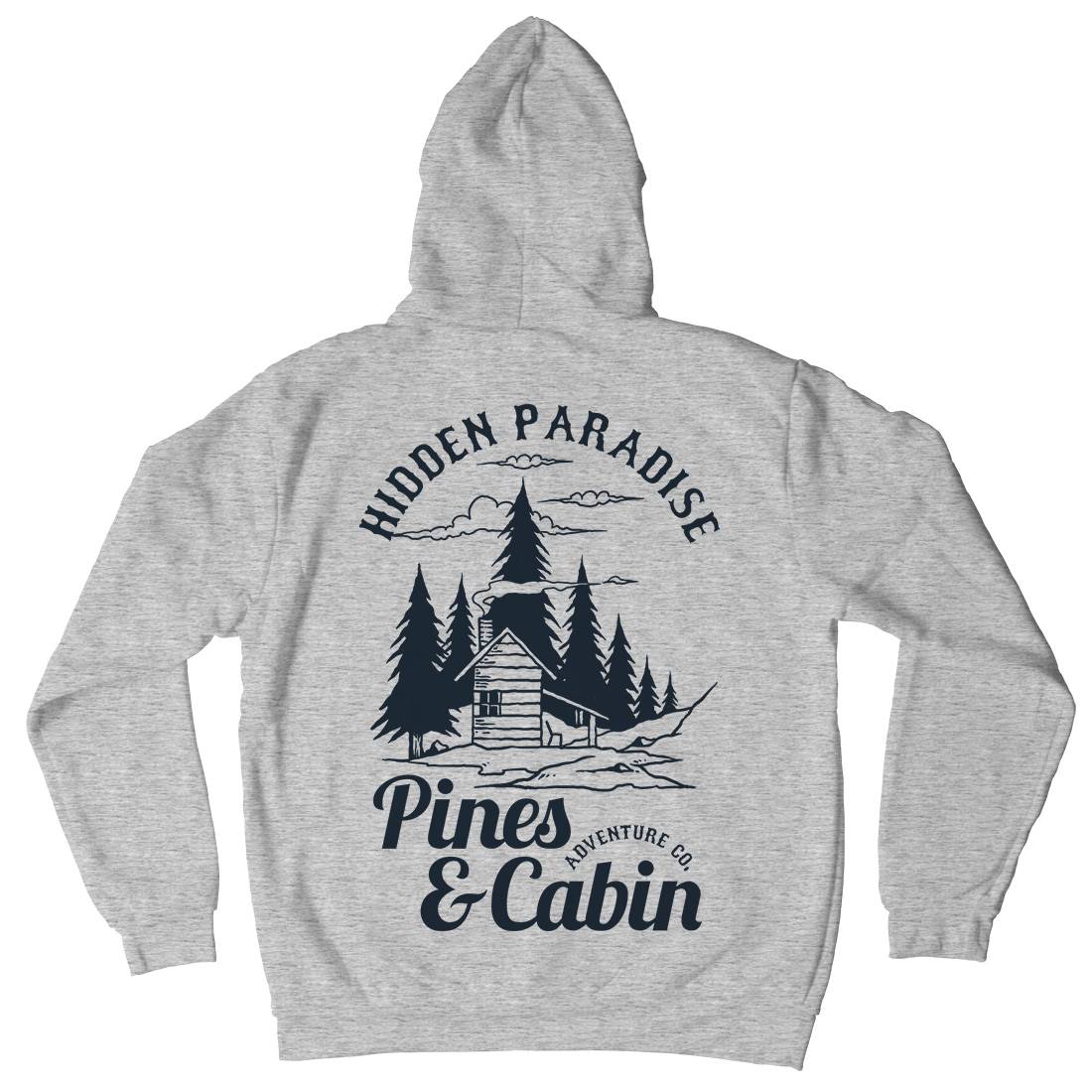 Pines And Cabin Mens Hoodie With Pocket Nature C756