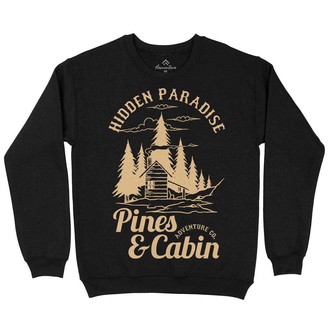 Pines And Cabin Kids Crew Neck Sweatshirt Nature C756