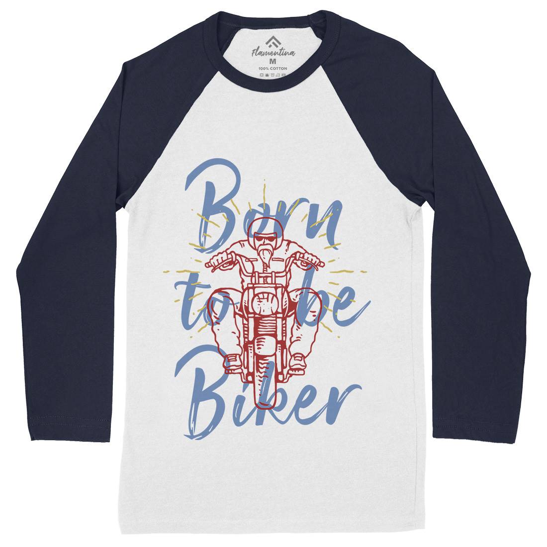Ride Mens Long Sleeve Baseball T-Shirt Motorcycles C757