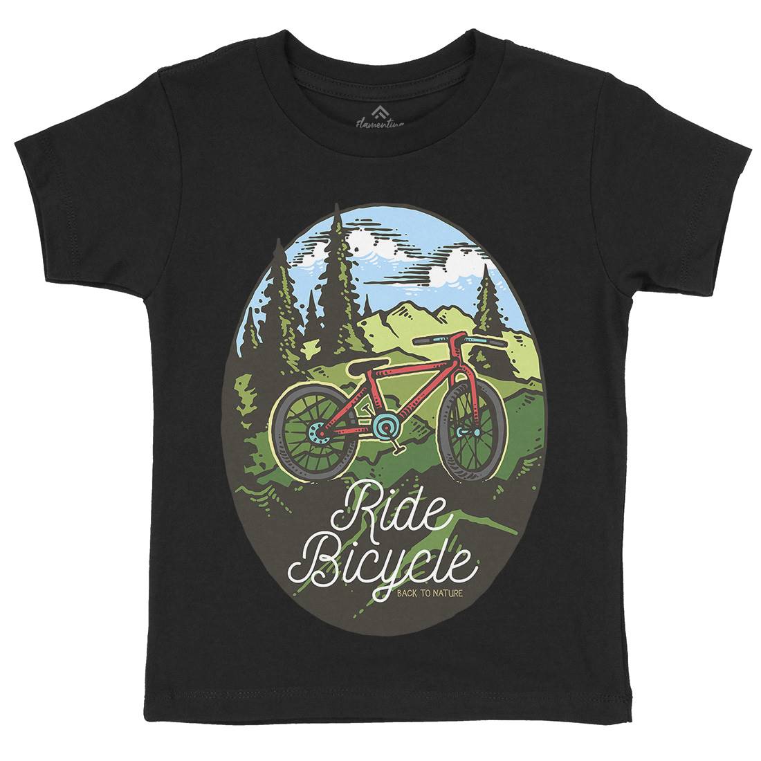 Ride Bicycle Kids Crew Neck T-Shirt Bikes C758
