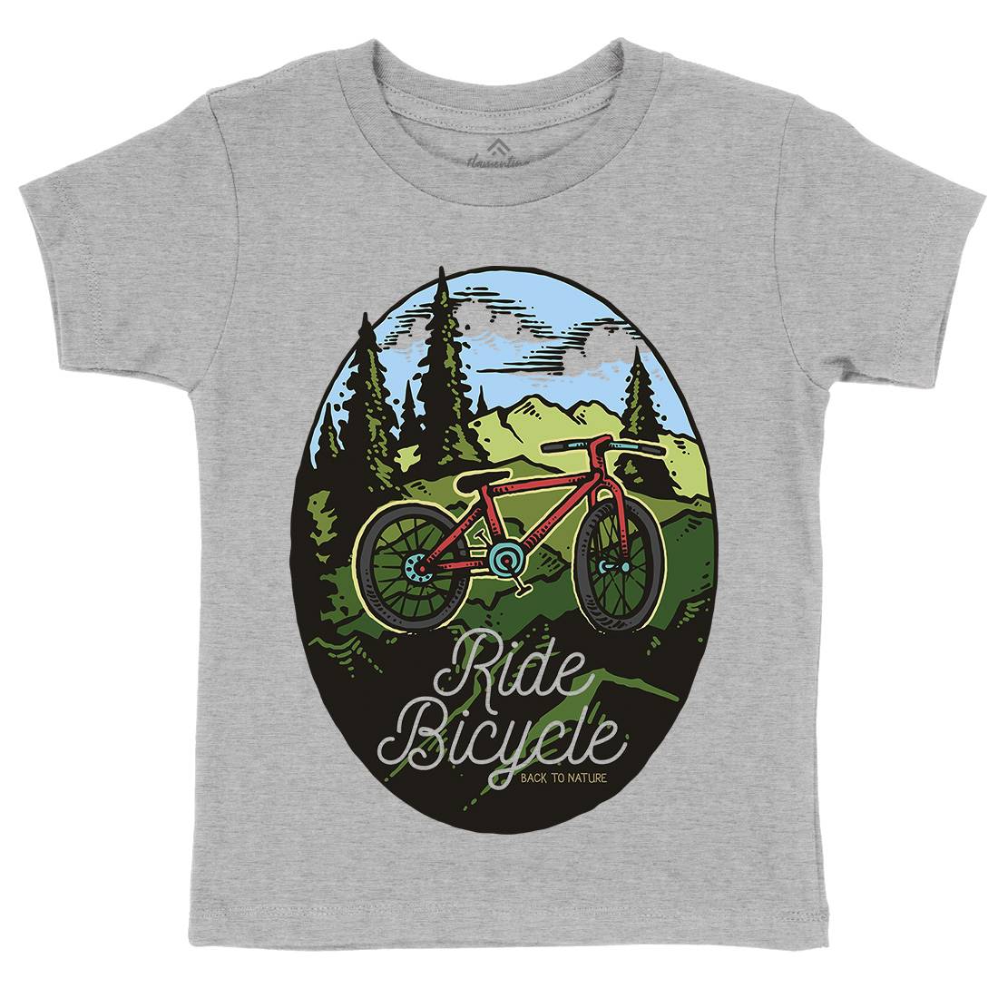 Ride Bicycle Kids Crew Neck T-Shirt Bikes C758