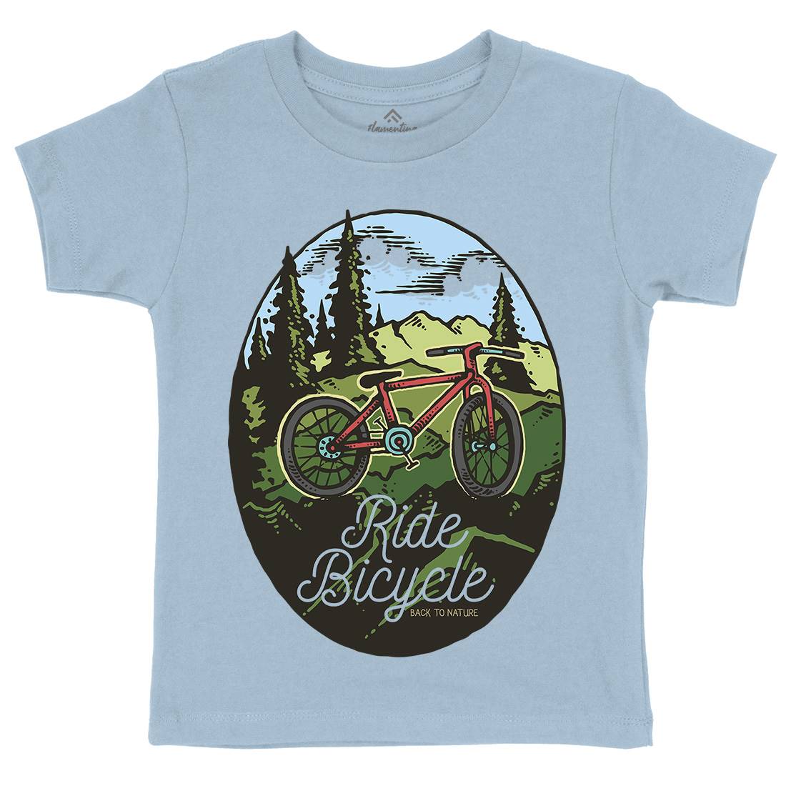 Ride Bicycle Kids Organic Crew Neck T-Shirt Bikes C758