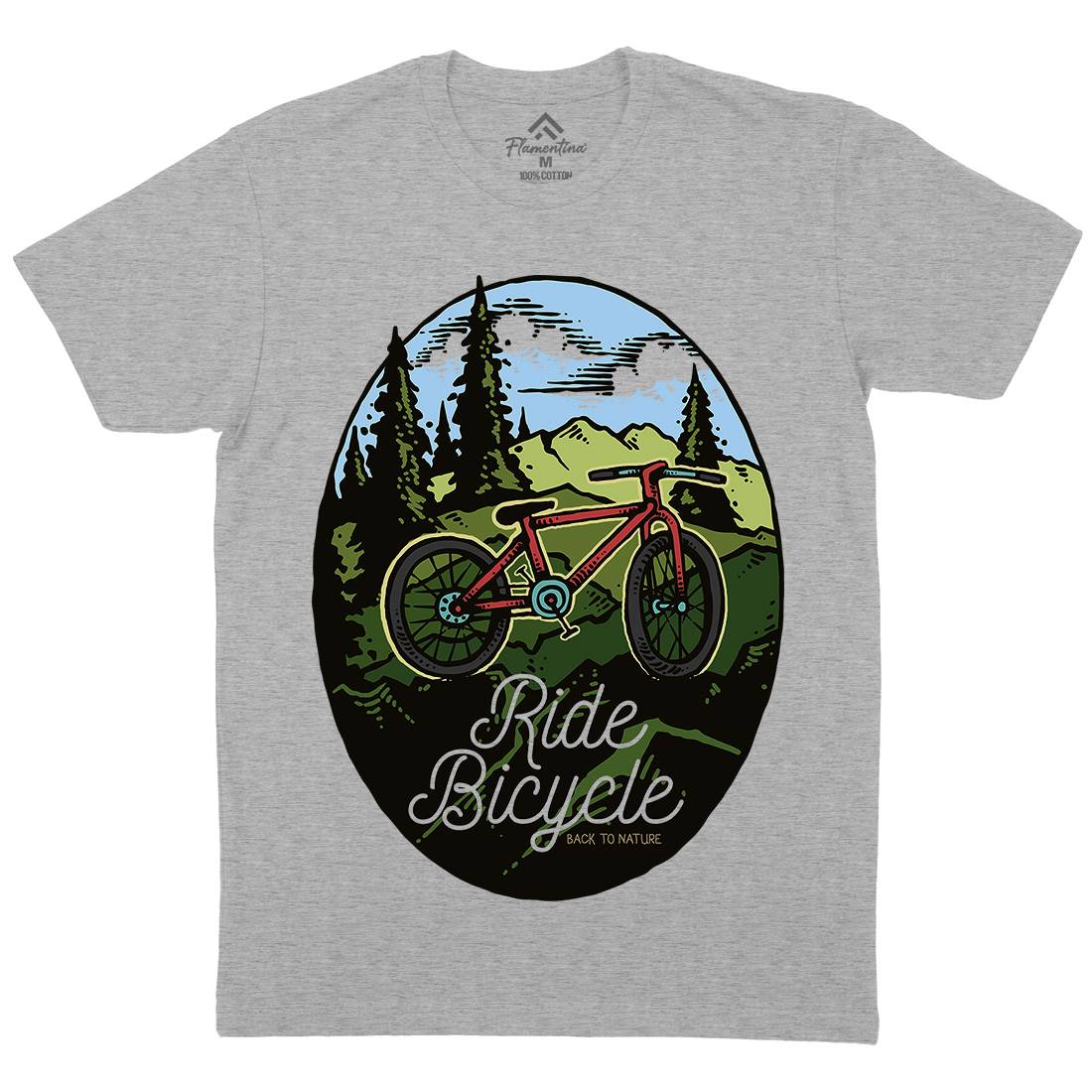 Ride Bicycle Mens Crew Neck T-Shirt Bikes C758