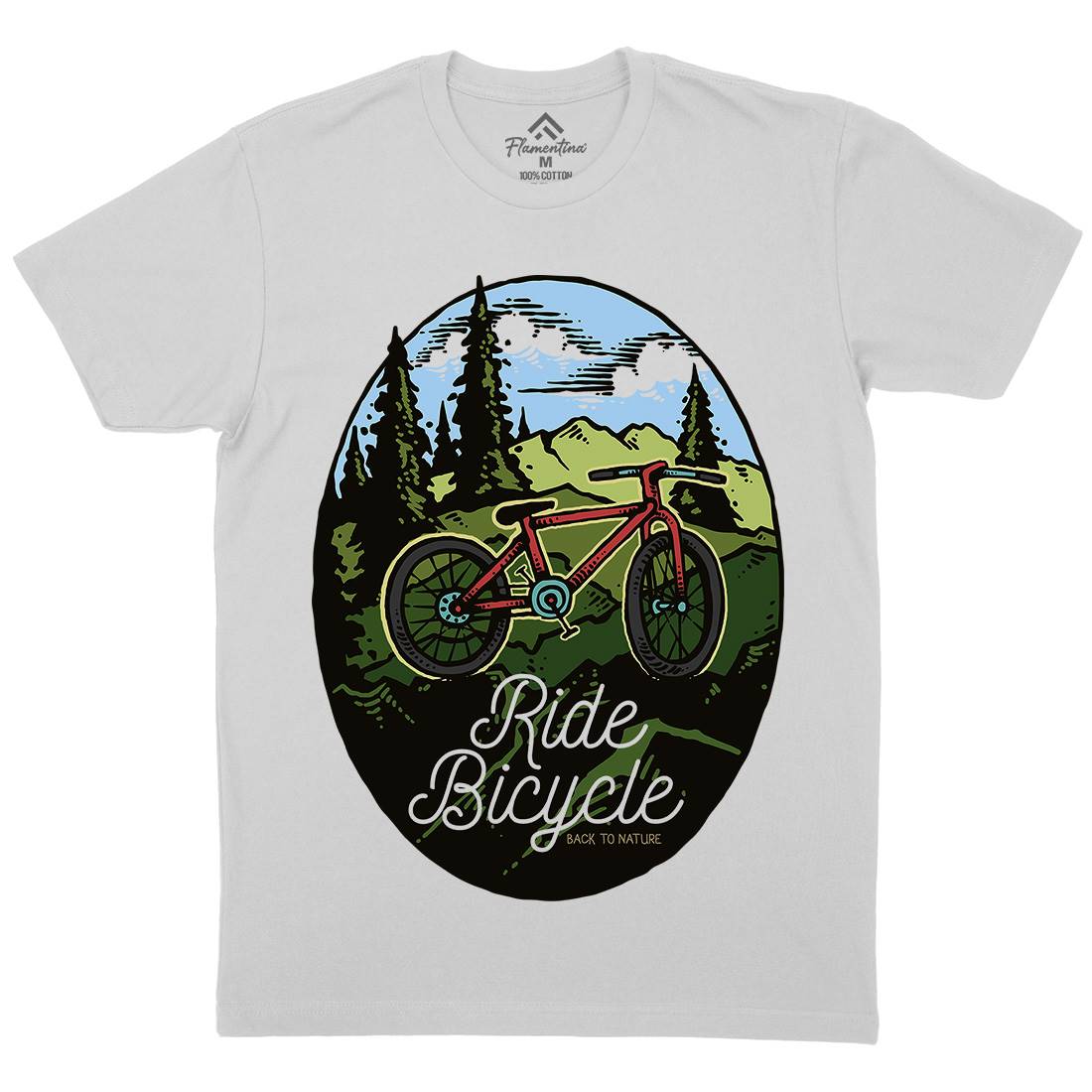 Ride Bicycle Mens Crew Neck T-Shirt Bikes C758