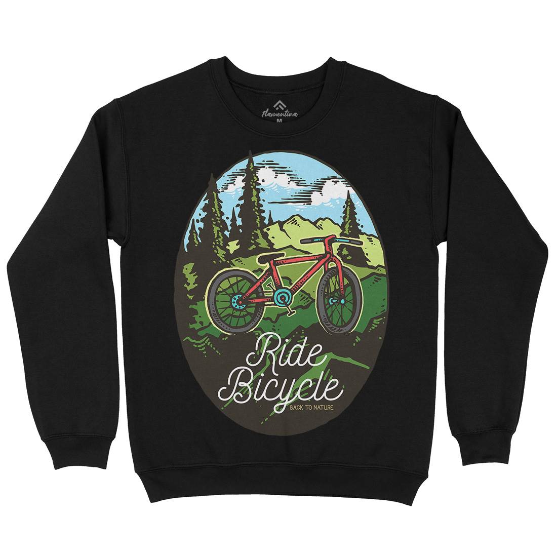 Ride Bicycle Mens Crew Neck Sweatshirt Bikes C758