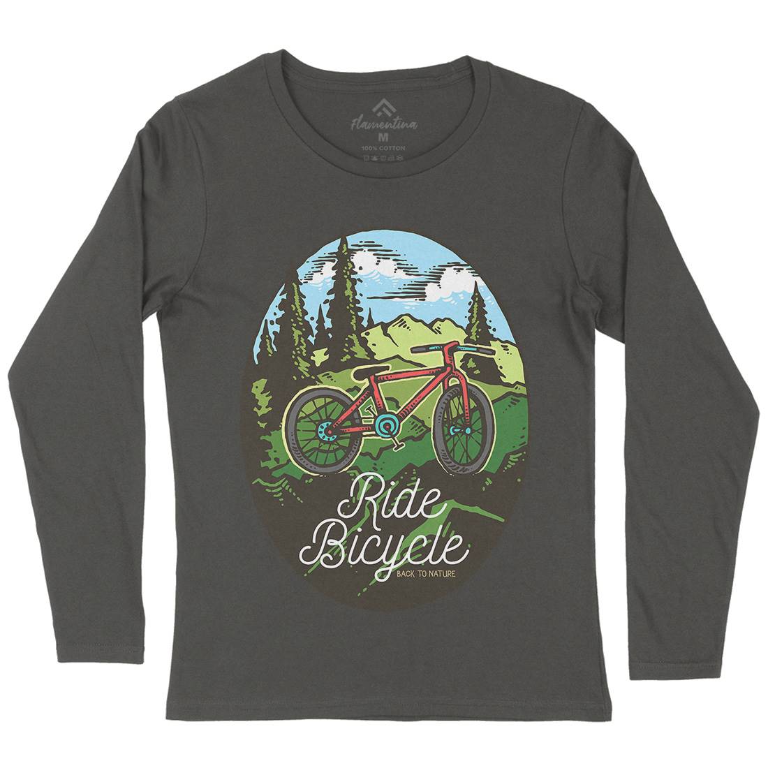 Ride Bicycle Womens Long Sleeve T-Shirt Bikes C758