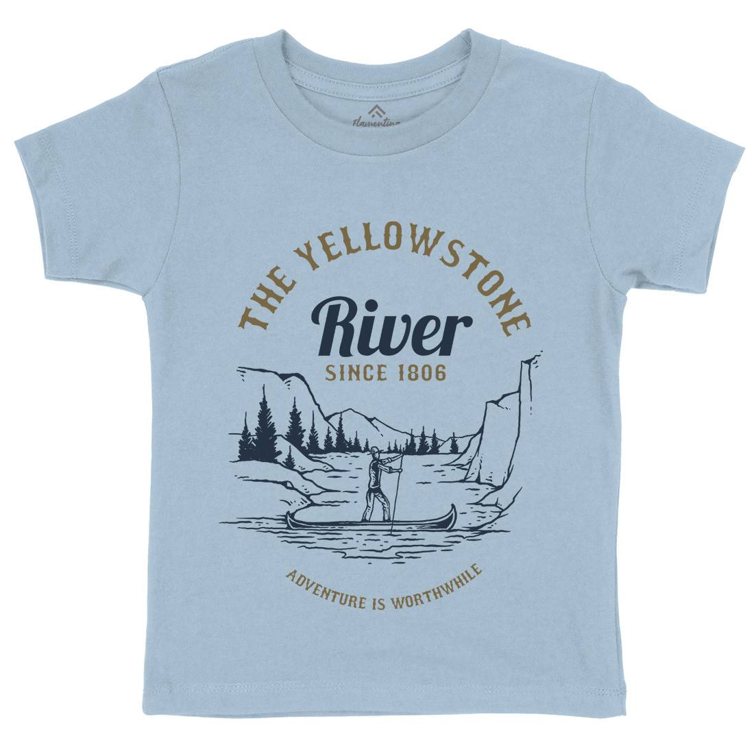 River Adventure Kids Organic Crew Neck T-Shirt Nature C759