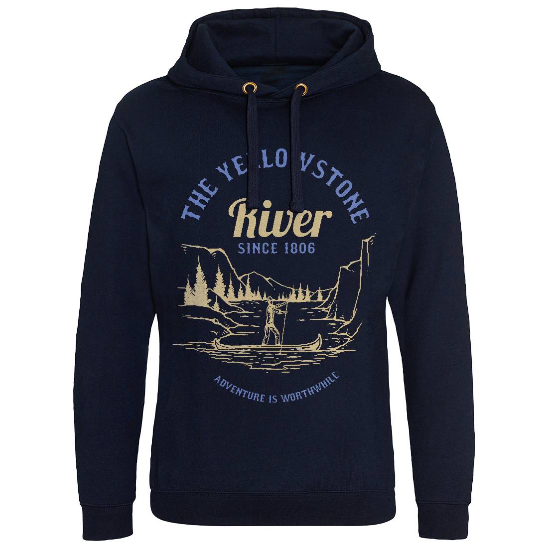 River Adventure Mens Hoodie Without Pocket Nature C759