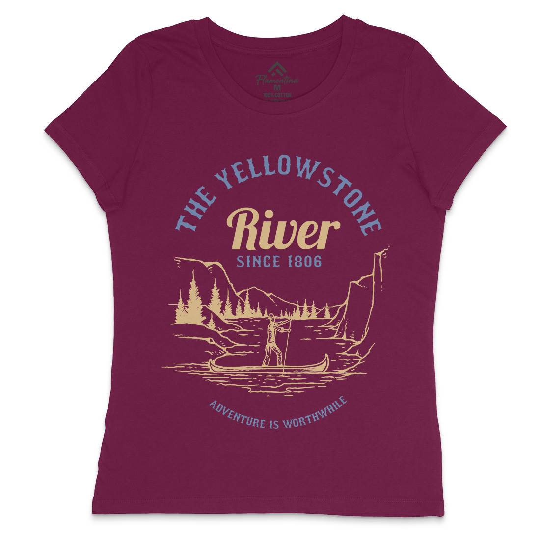 River Adventure Womens Crew Neck T-Shirt Nature C759