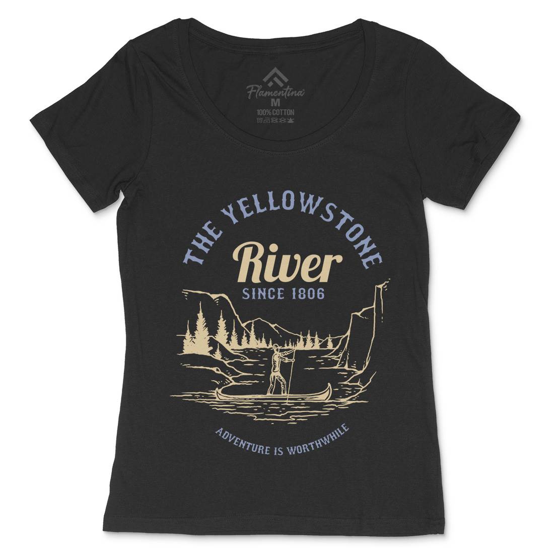 River Adventure Womens Scoop Neck T-Shirt Nature C759