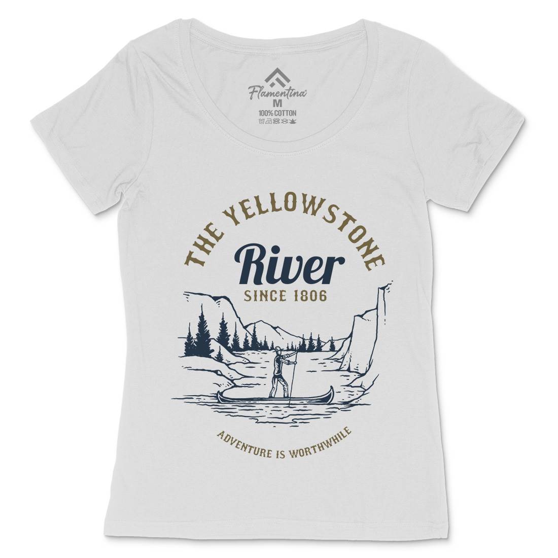 River Adventure Womens Scoop Neck T-Shirt Nature C759