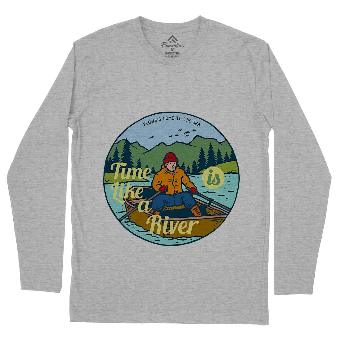 River Boat Mens Long Sleeve T-Shirt Nature C760