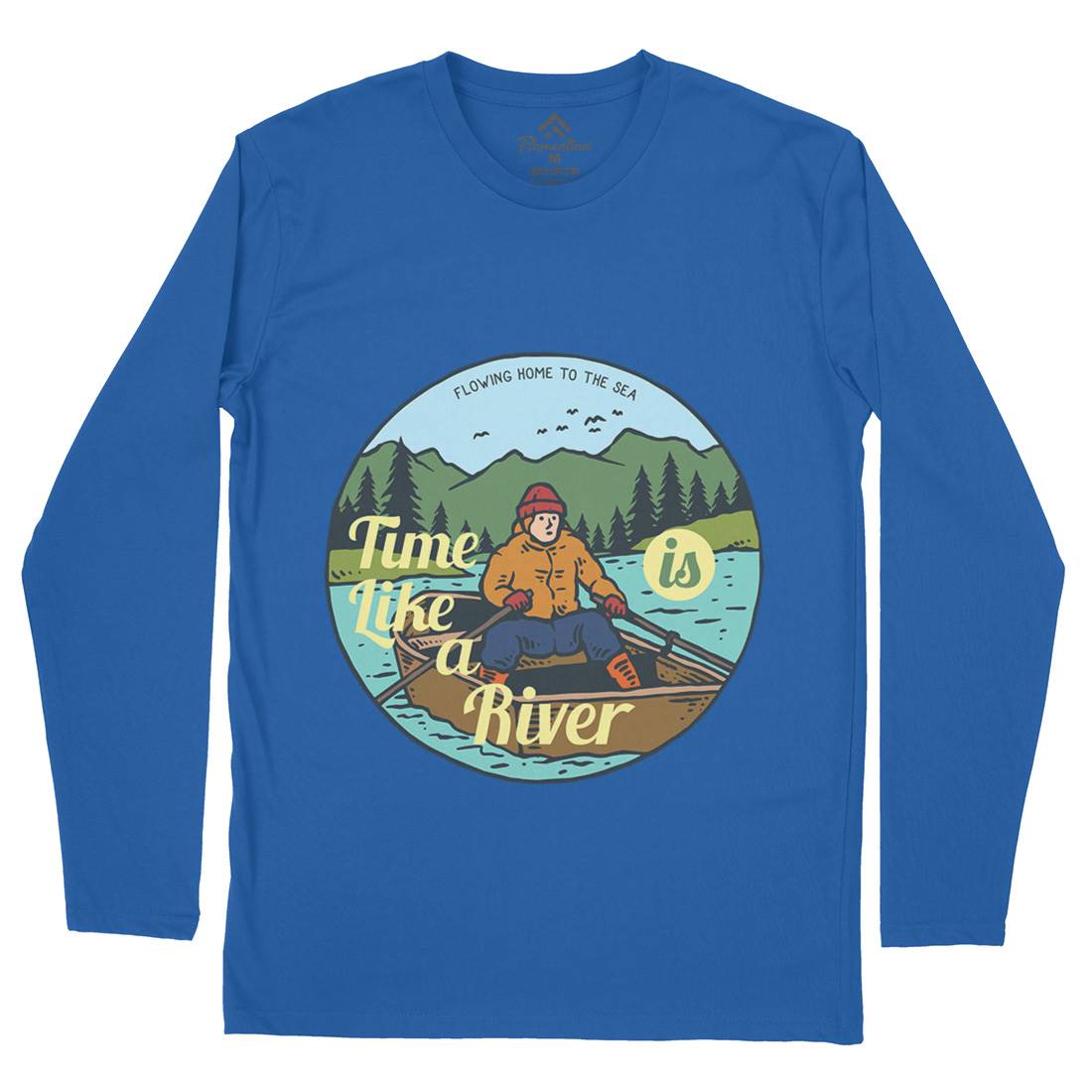 River Boat Mens Long Sleeve T-Shirt Nature C760