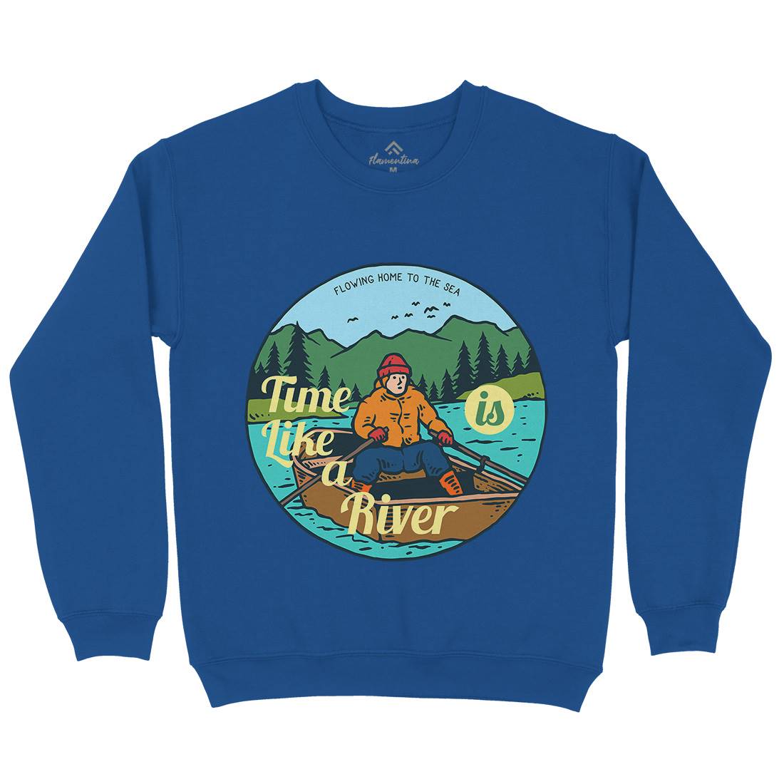 River Boat Kids Crew Neck Sweatshirt Nature C760