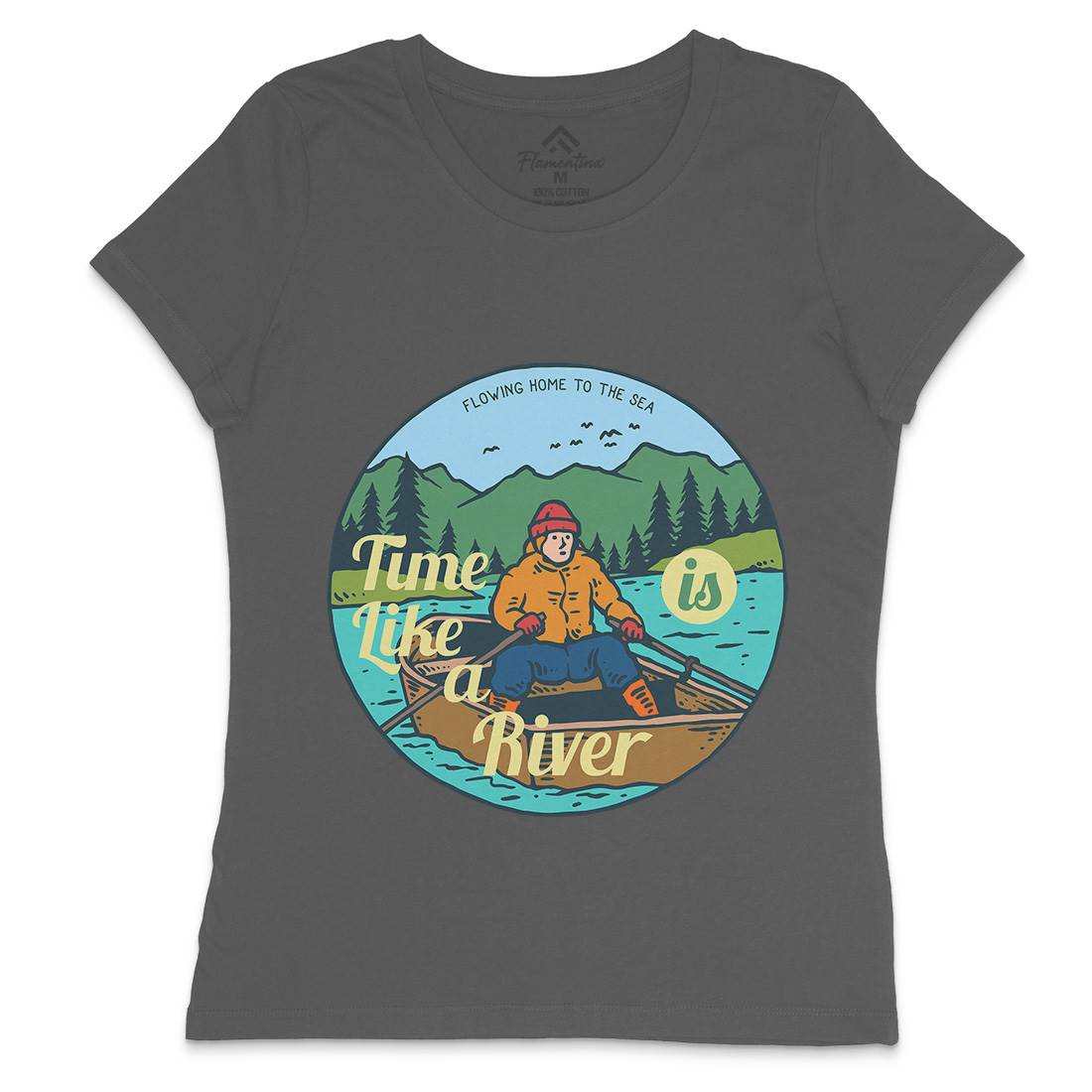 River Boat Womens Crew Neck T-Shirt Nature C760