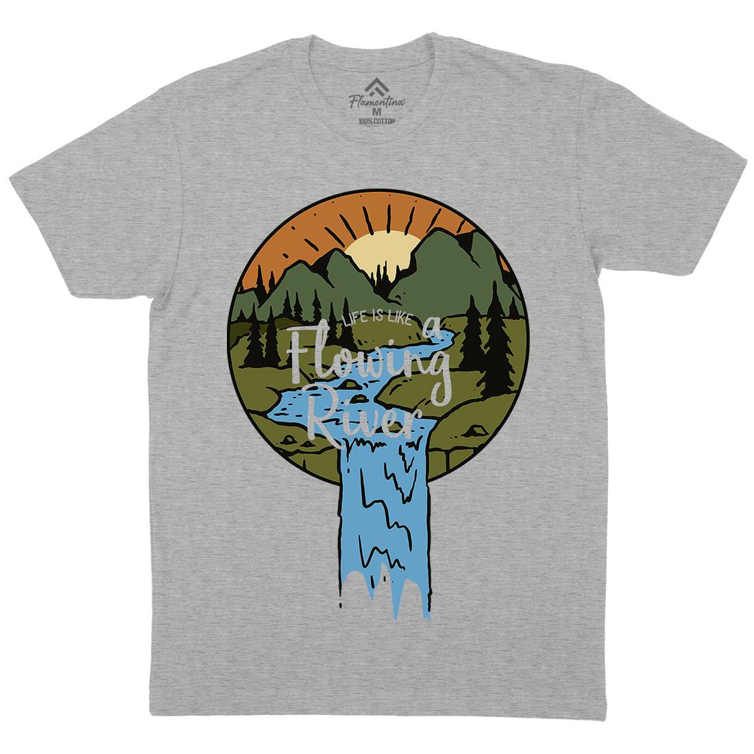 River Valley Mens Organic Crew Neck T-Shirt Nature C761