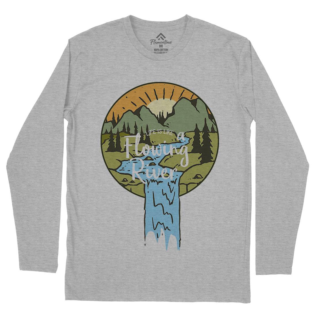 River Valley Mens Long Sleeve T-Shirt Nature C761