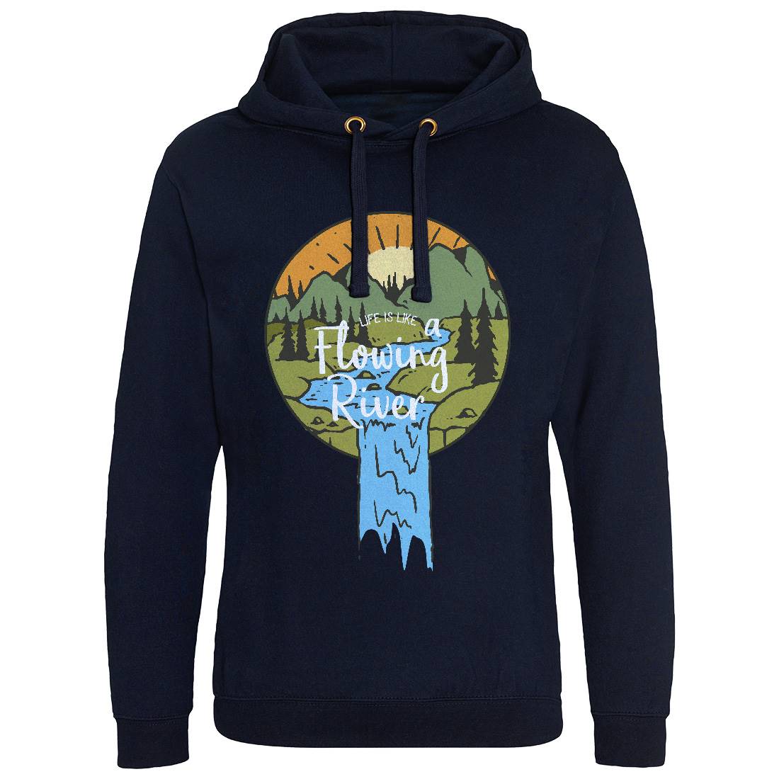 River Valley Mens Hoodie Without Pocket Nature C761