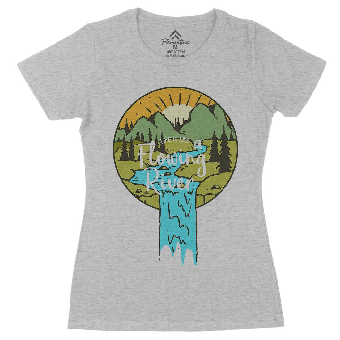 River Valley Womens Organic Crew Neck T-Shirt Nature C761