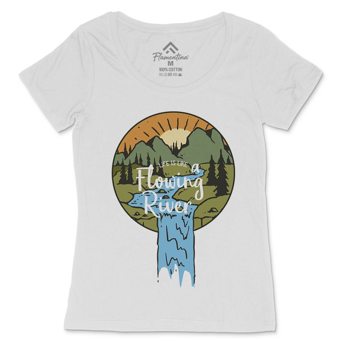 River Valley Womens Scoop Neck T-Shirt Nature C761